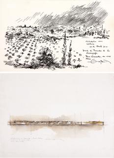 Fernando Zóbel - Cordoba con Neblina (dedicado a Gerardo Rueda); & Estudia para un Homenaje a Karl (dedicado a Gerardo Rueda)