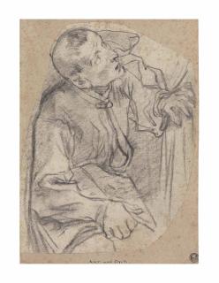 Ferraù Fenzoni - A seated boy holding a book and looking upwards