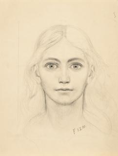 Fidus - 2 Bll.: Mädchenkopf