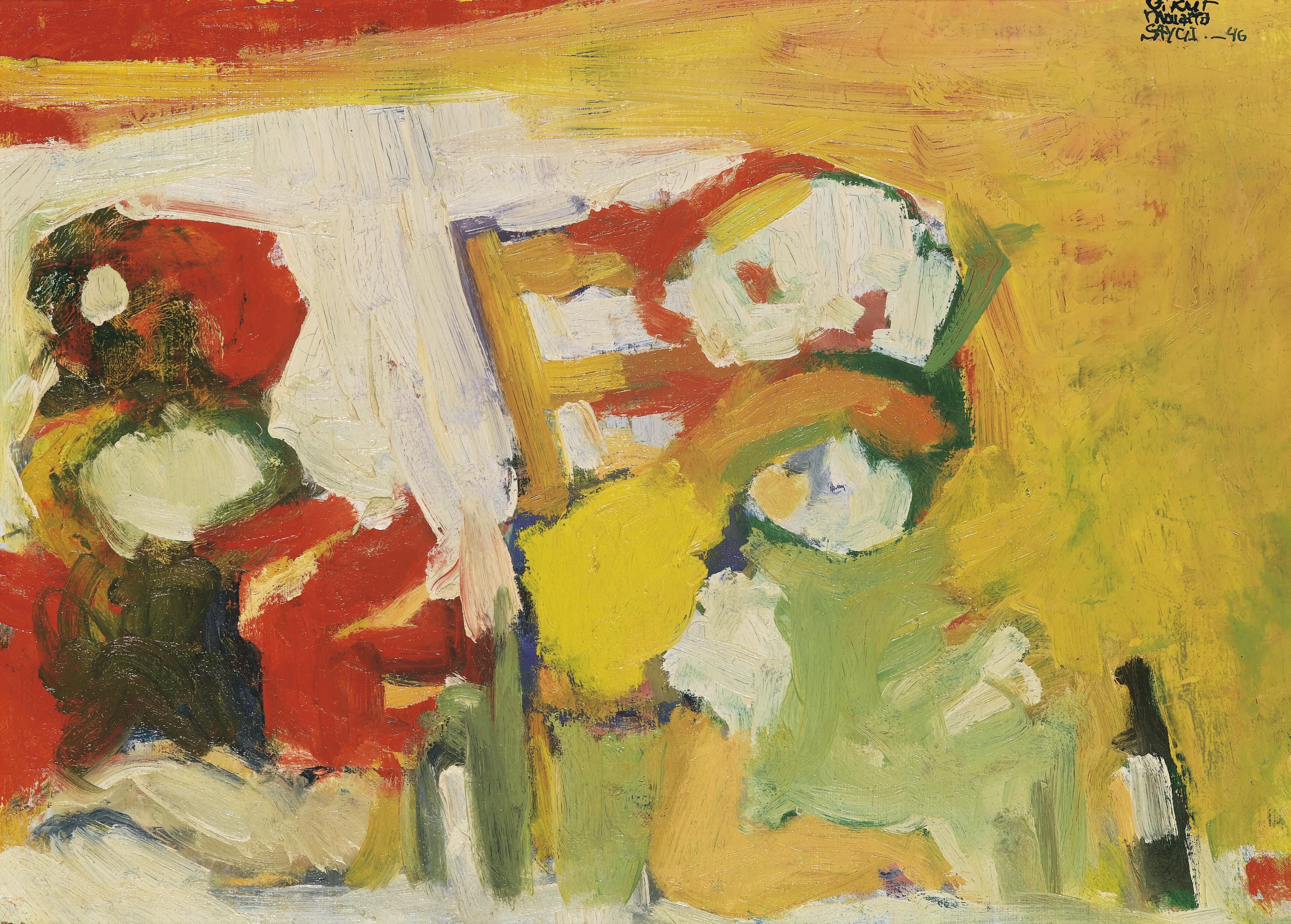 Fikret Moualla Saygi - Sans Titrefikret Moualla Saygi ; Untitled ; Signed And Dated Upper Right 46 ; Oil On Canvas