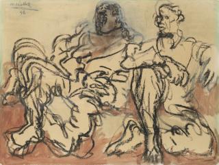 Fikret Moualla Saygi - Sans Titrefikret Moualla ; Untitled ; Signed And Dated 46 Upper Left ; Gouache And Charcoal On Paper