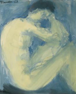 Fikret Moualla - Etude De Nufikret Moualla ; Study Of A Nude ; Signed And Dated Upper Left \'53 ; Gouache On Paper ; Not Illustrated