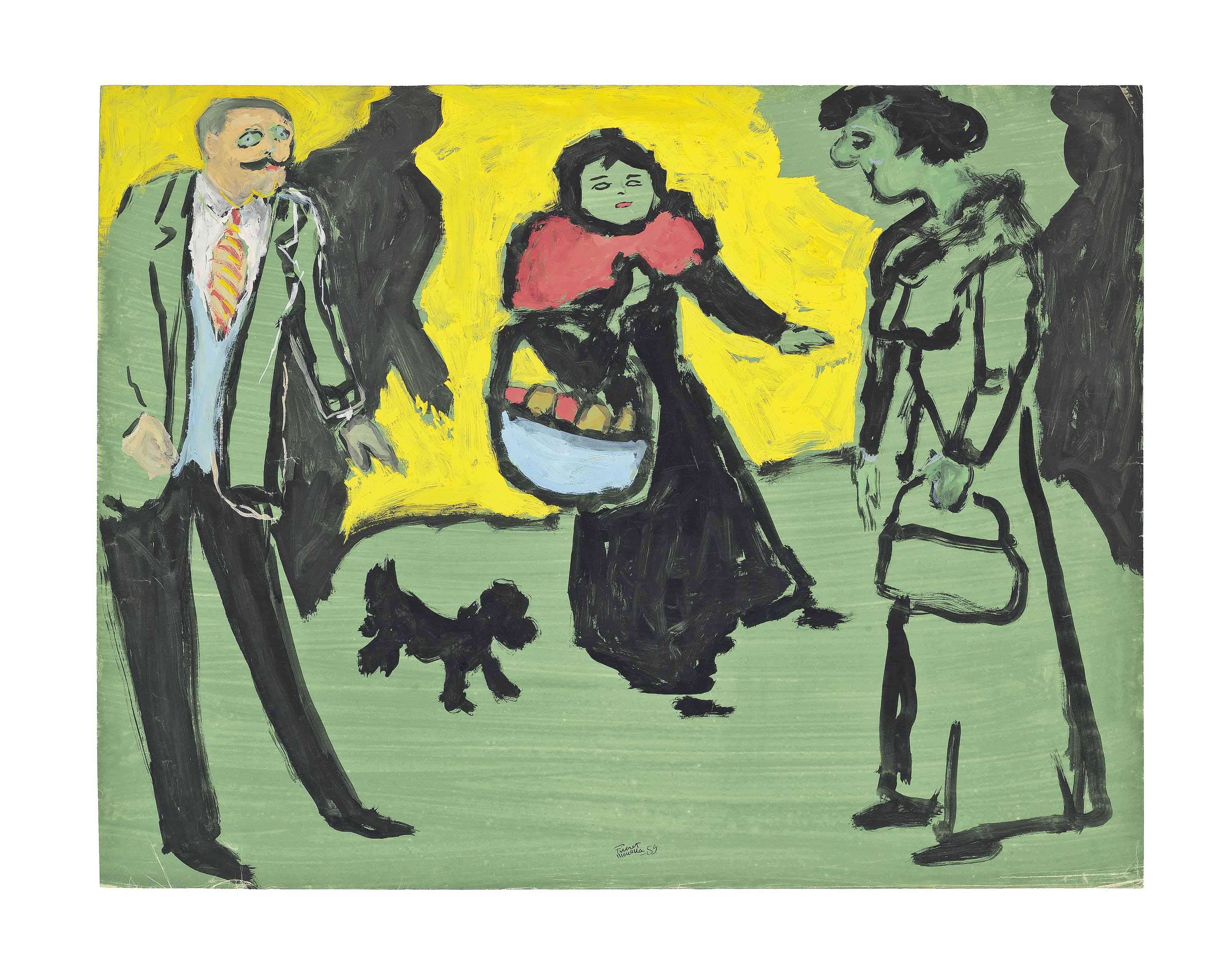 Fikret Muallâ - Femme Et Petit Chien