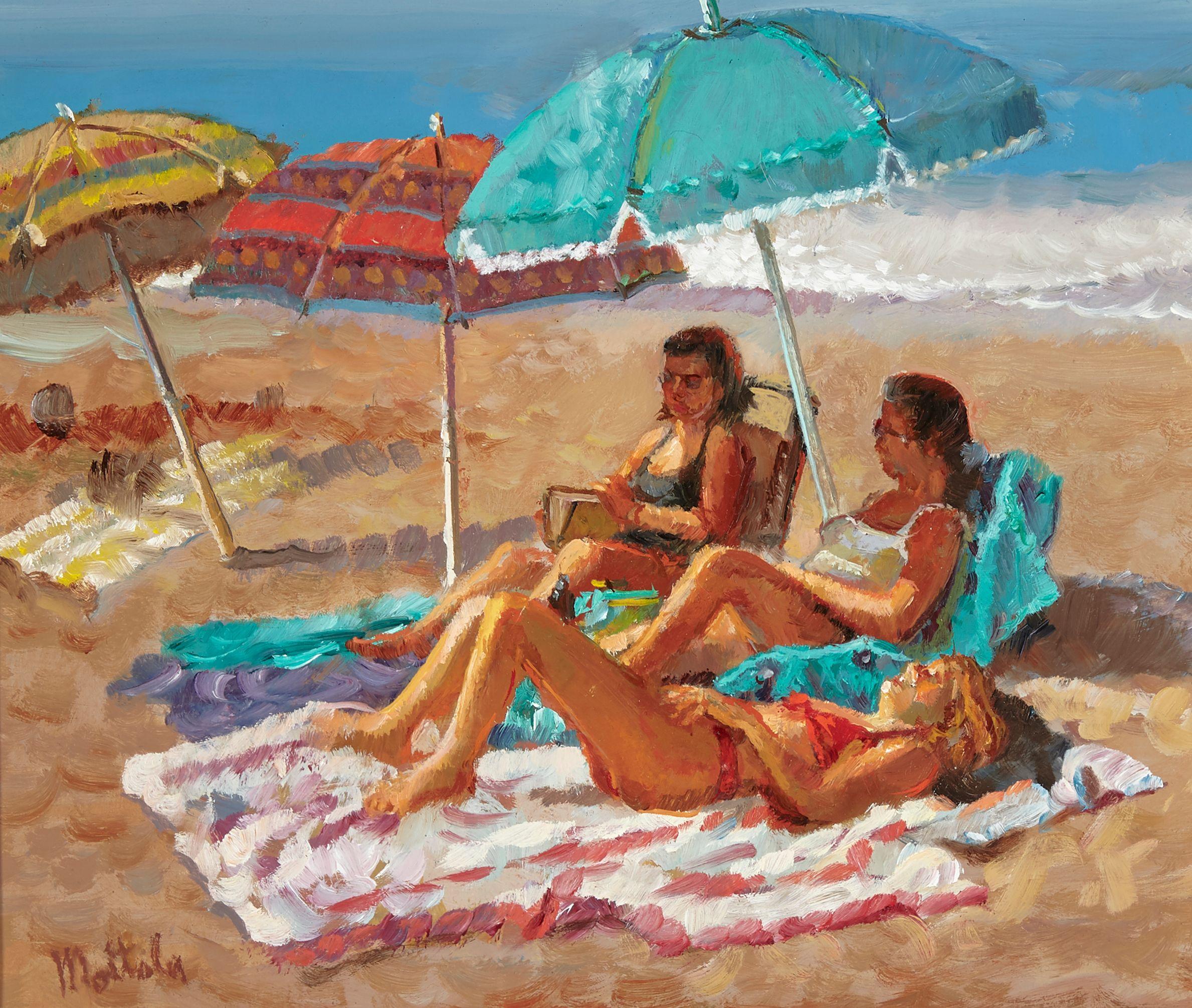 Filastro Mottola - Three Girls Sun Bathing, Main Beach, Laguna 10 x 12in