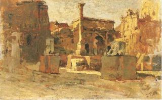 Filiberto Petiti - Roma, scorcio del Foro Romano