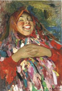 Filipp Andreevich Maliavin - A laughing peasant woman