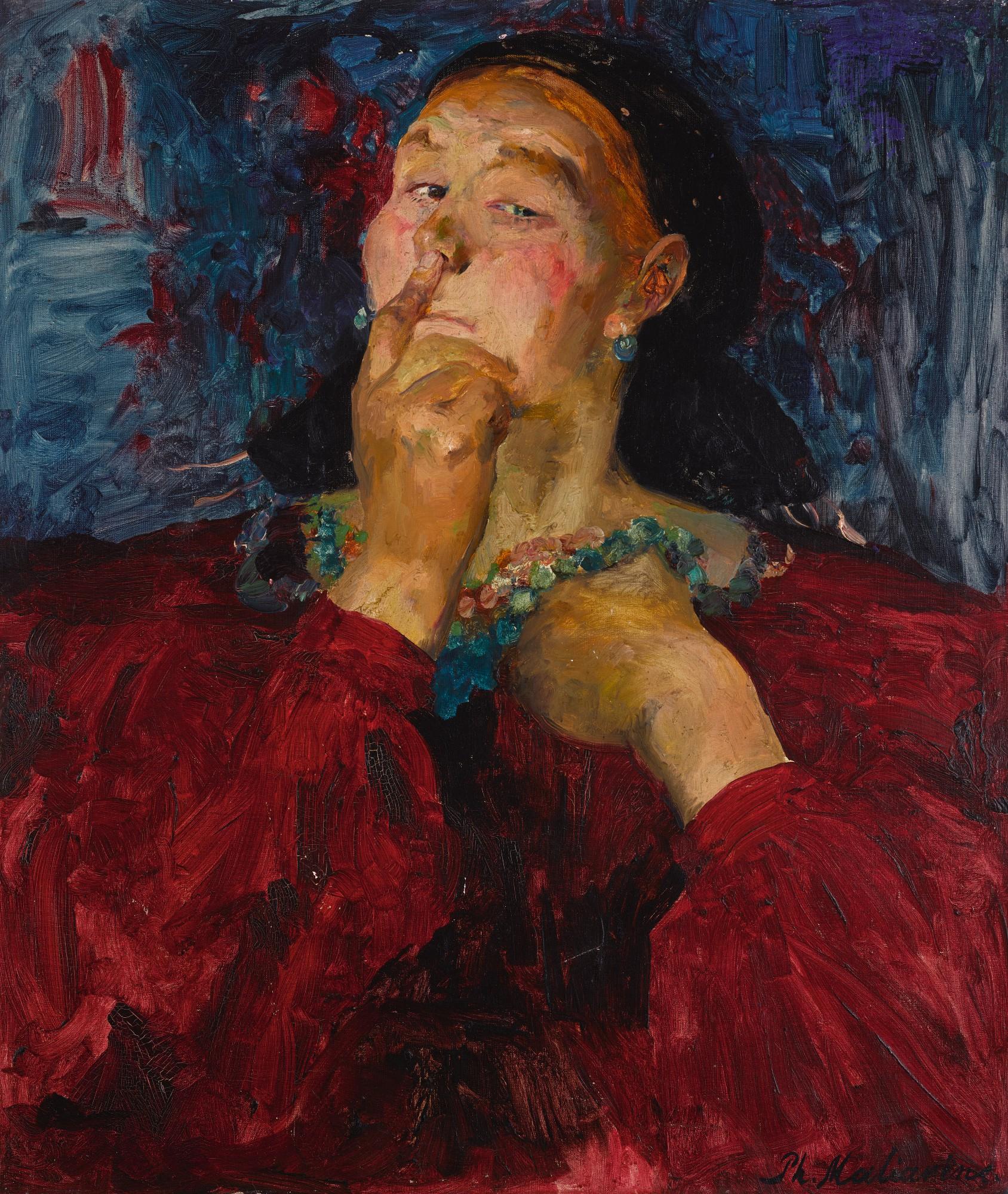 Filipp Andreevich Maliavin - Baba In A Headscarf