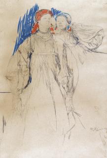 Filipp Andreevich Maliavin - Two Laughing Women