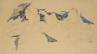 Filipp Maliavin - Two peasant girls; and Seated woman