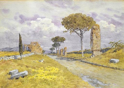 Filippo Anivitti - Roma, Via Appia Antica