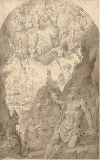 Filippo Bellini - Un Ange Montrant À Saint Jérôme Le Christ En Gloire