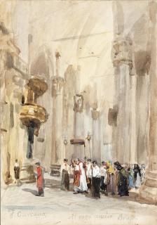 Filippo Carcano - Processione in Duomo