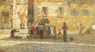 Filippo Carcano - Venezia, donne al pozzo