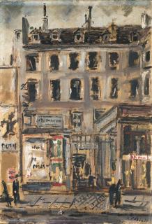 Filippo De Pisis - Facciata di palazzo a Parigi