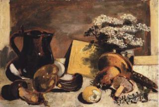 Filippo De Pisis - Natura Morta Con Funghi