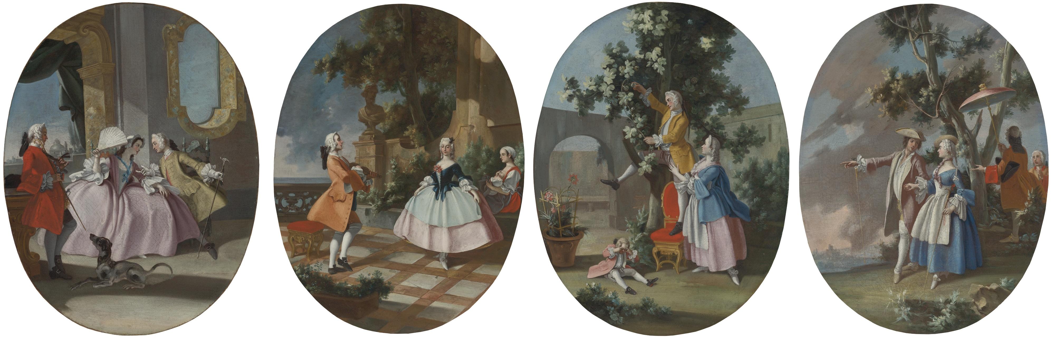 Filippo Falciatore - Fêtes Galantes: A Set Of Four