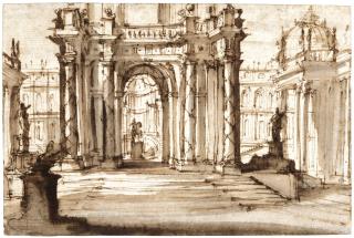 Filippo Juvarra - An Architectural Fantasy: A Set Design For The Opera \
