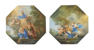 Filippo Lauri - Le Baptème Du Christ La Communion De Sainte Marie-Madeleine