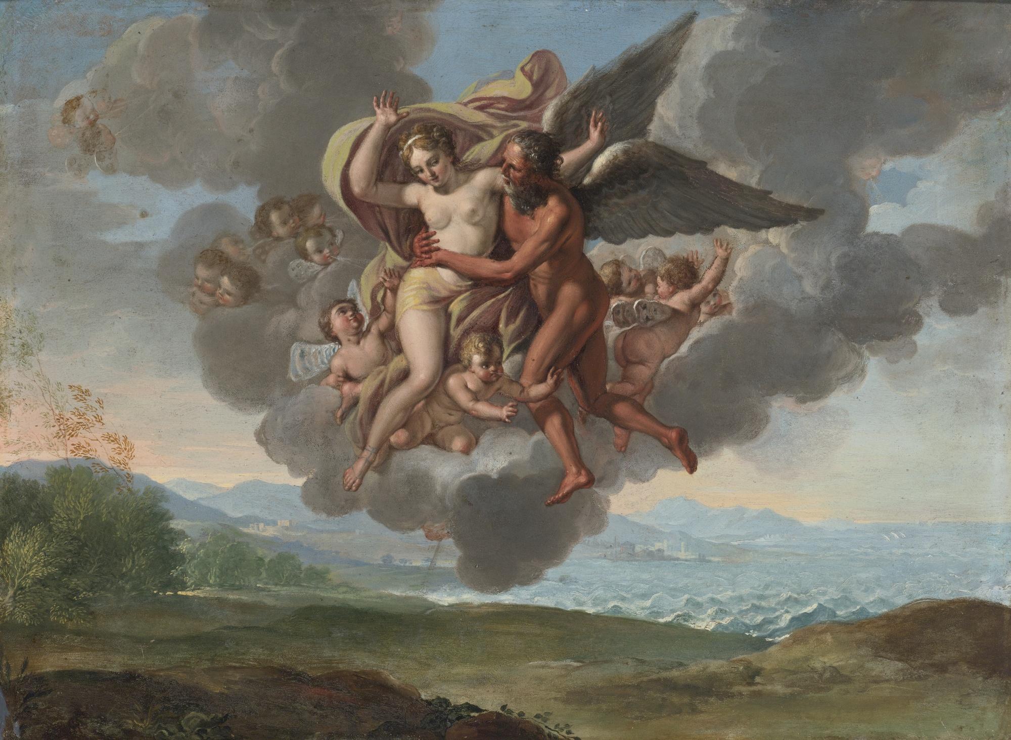 Filippo Lauri - The Abduction Of Oreithyia, Daughter Of King Erechtheus