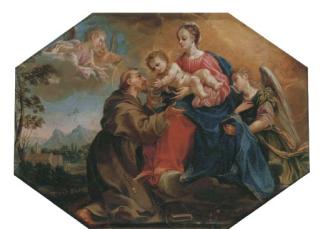 Filippo Lauri - The Madonna And Child Appearing To Saint Francis Of Assisi