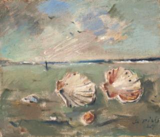 Filippo Luigi De Pisis - Natura morta marina con conchiglie