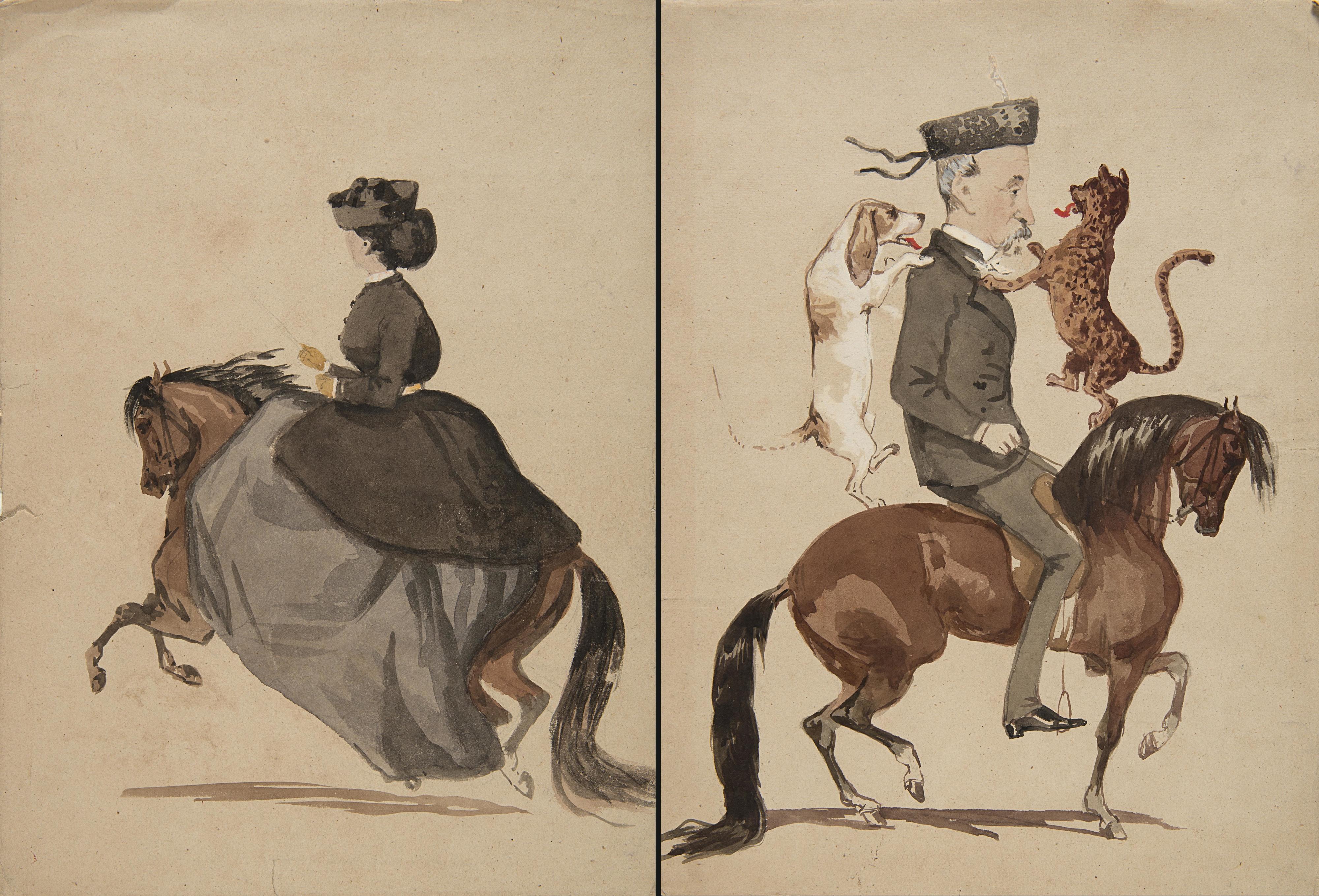 Filippo Palizzi - Baron e Baronne De Bourgoing