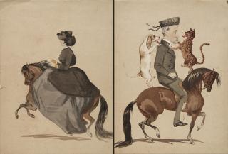 Filippo Palizzi - Baron e Baronne De Bourgoing