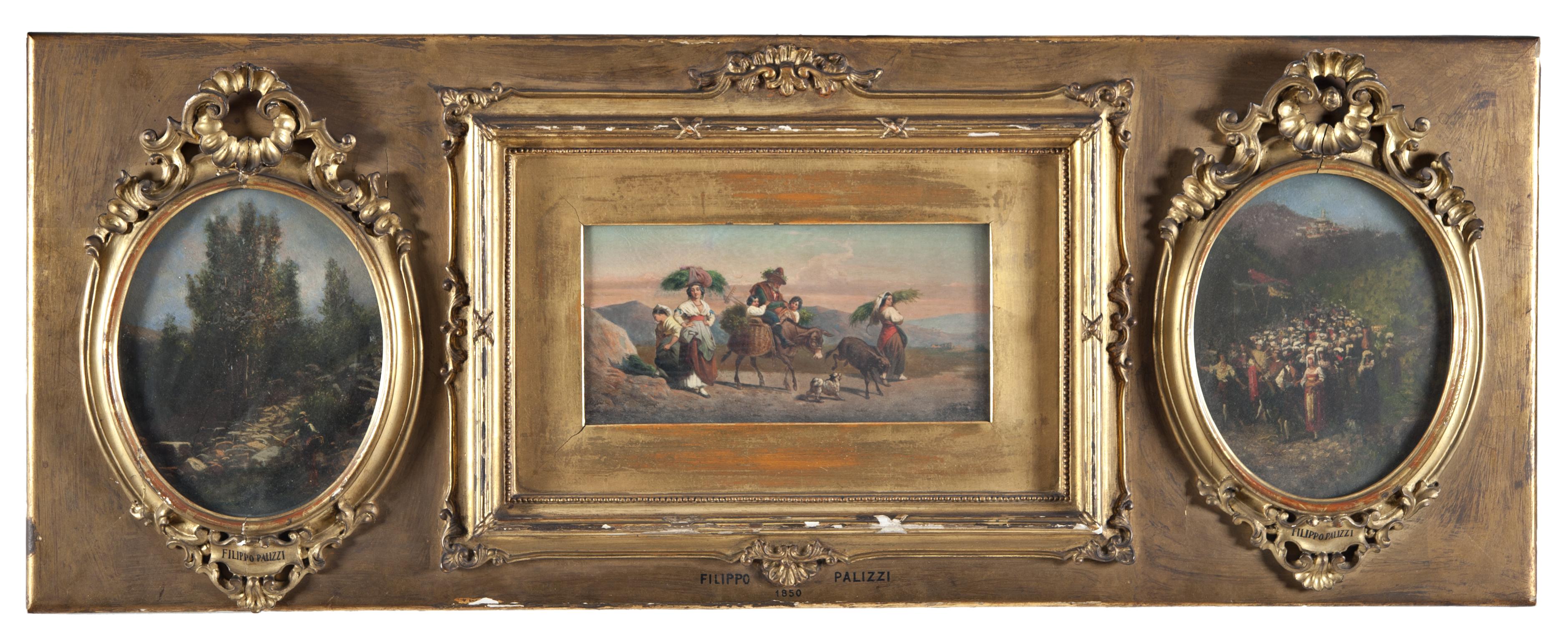 Filippo Palizzi - Landscapes with Peasants