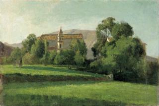 Filippo Palizzi - Paesaggio con chiesa