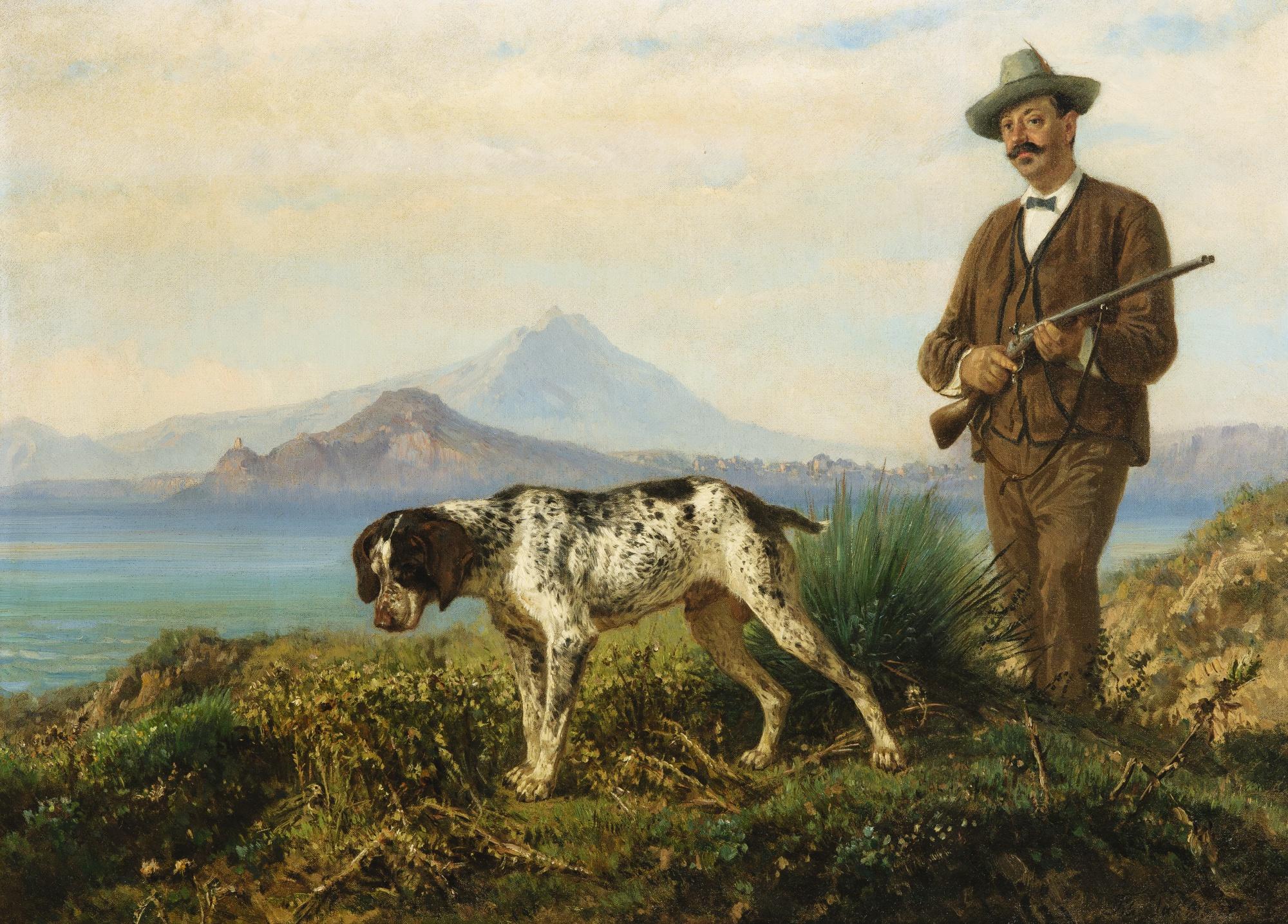 Filippo Palizzi - The Stop At The Bolsena Lake