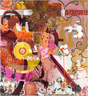 Fiona Rae - Untitled (Brown)