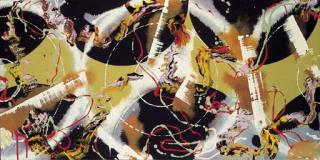 Fiona Rae - Untitled (Purple and Yellow)