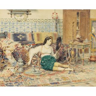 Firmin-Marie-François Girard - La Belle Orientalefirmin-Marie-François Girard Dit Firmin-Girard ; The Charming Oriental Girl ; Signed Lower Right ; Watercolour