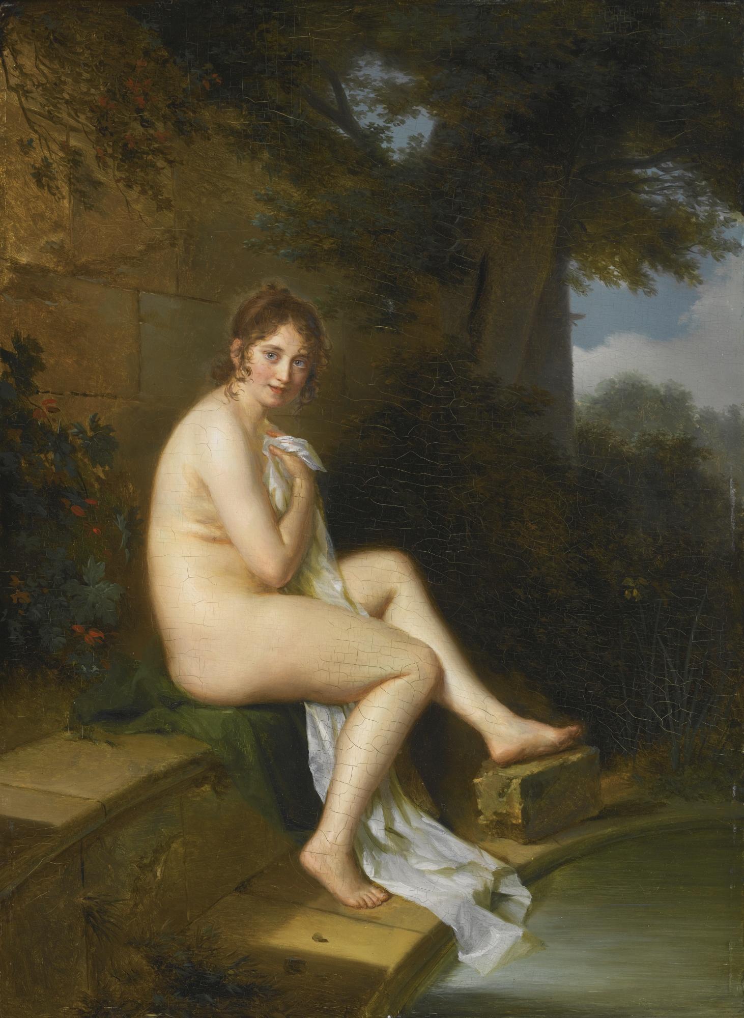 Firmin Massot - A Nude At Her Bath
