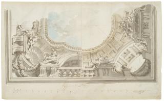 Flaminio Innocenzo Minozzi - Two designs for the corners of an illusionistic ceiling decoration