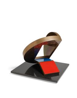 Fletcher Benton - Folded Circle-Two Squares, 1977