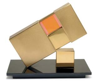 Fletcher Benton - Rectangle resting on cube