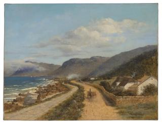 Florence Ada Fuller  - The road to Simonstown from Muizenberg with Cecil Rhodes’s cottage in the foreground