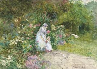 Florence Mackay - Feeding the doves