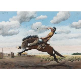 Florencio Molina Campos - Desparramando Nubes (El Mangrullo) Or La Doma 