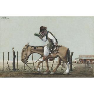 Florencio Molina Campos - Drunk Rider