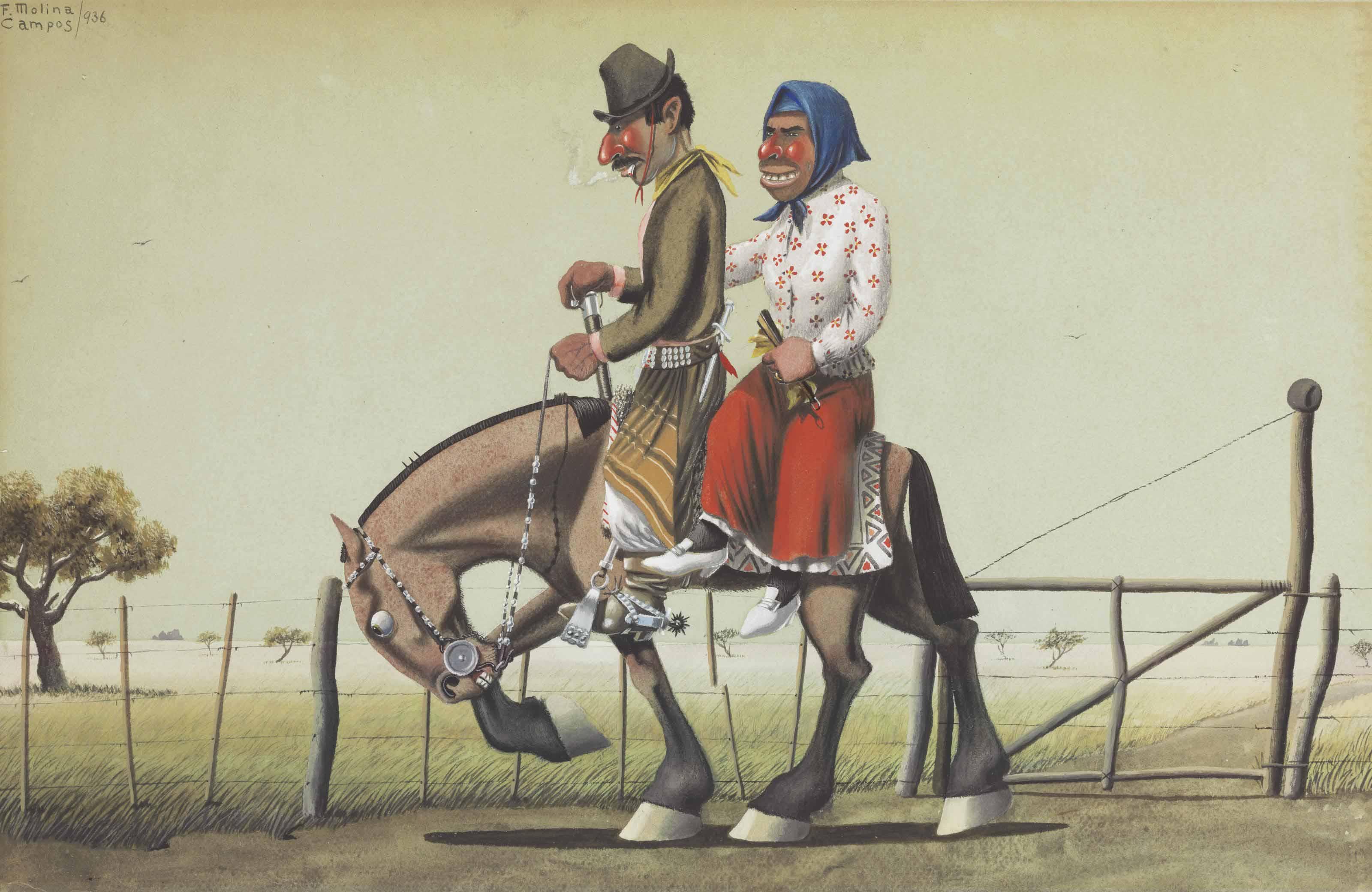 Florencio Molina Campos - Going to Town