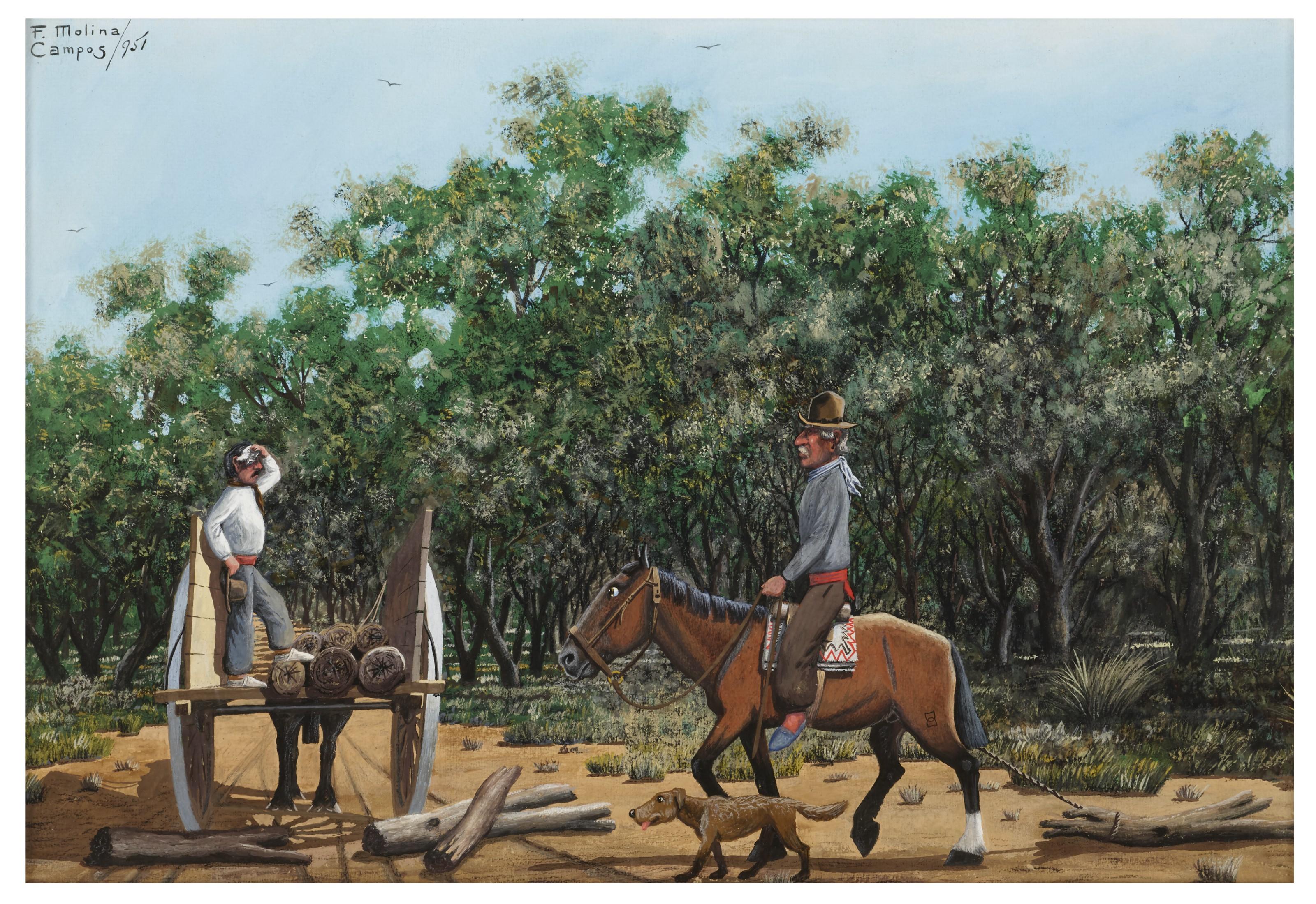 Florencio Molina Campos - Haciendo leña