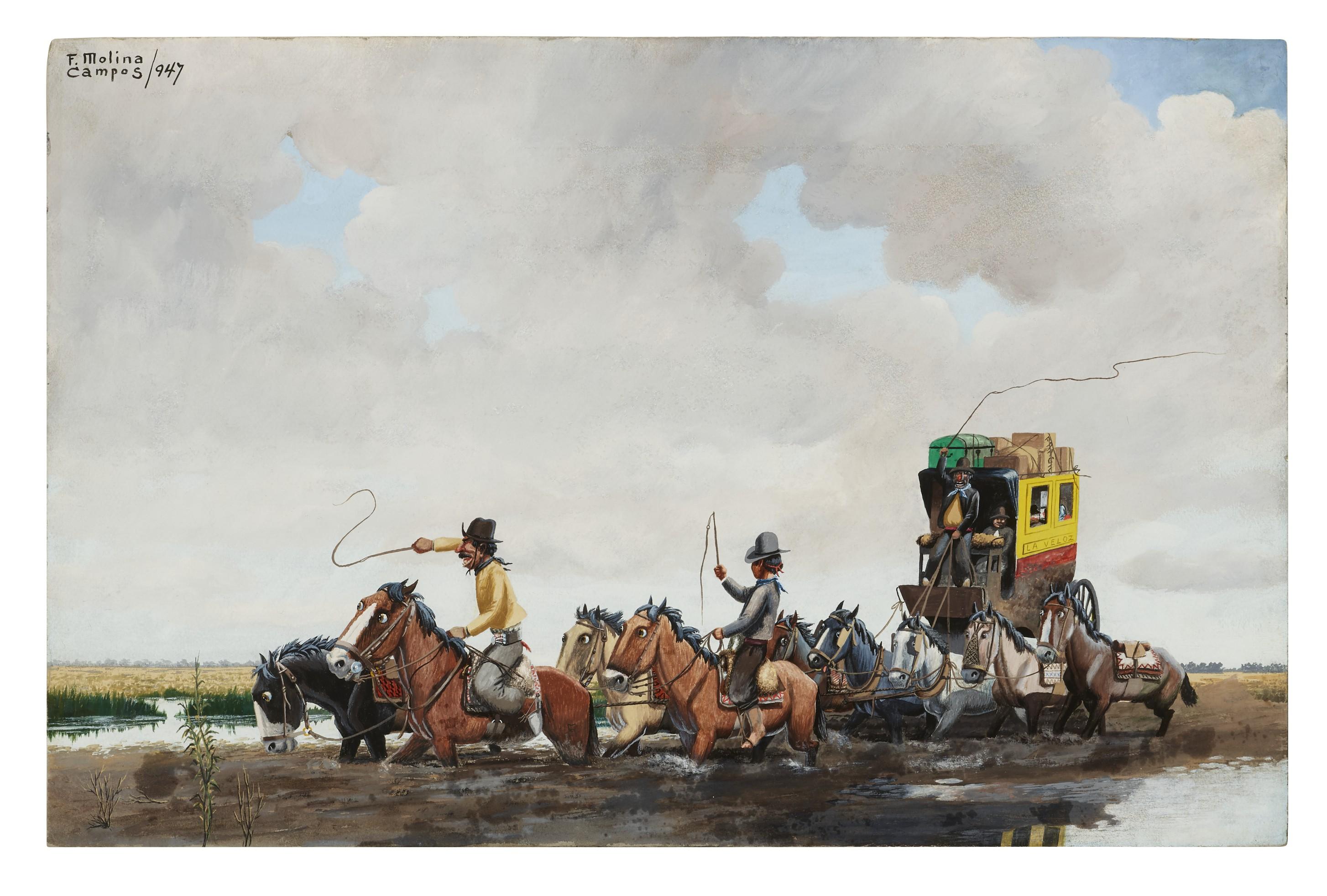 Florencio Molina Campos - Untitled (The Mail Coach)