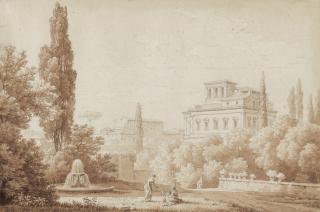 Florent Fidèle Constant Bourgeois - Ten Italian Views, Including The Villa Negroni, Rome, The Castello Colonna, Genzano And The Baths Of Diocletian