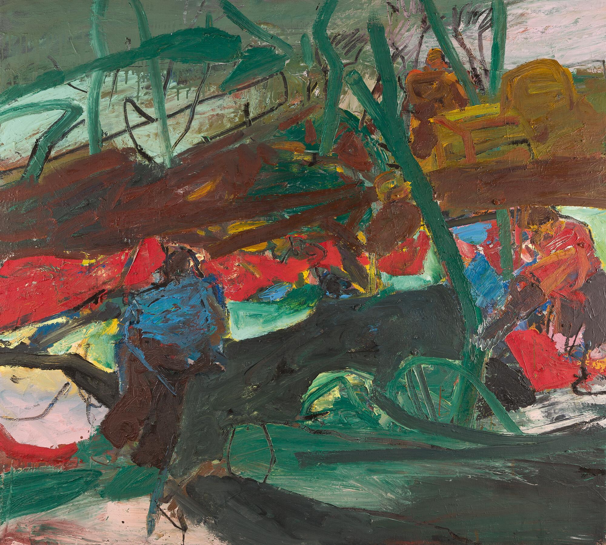 Florian Köhler - Ohne Titel (Figuren in einer Landschaft)