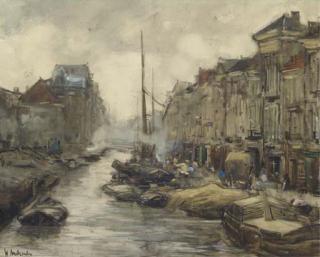 Floris Arntzenius - A bustling quay-side