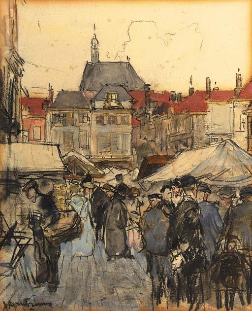 Floris Arntzenius - A busy market, The Hague