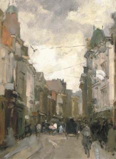 Floris Arntzenius - A view of the Gravenstraat, The Hague