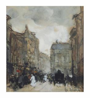 Floris Arntzenius - A view of the Spuistraat, The Hague